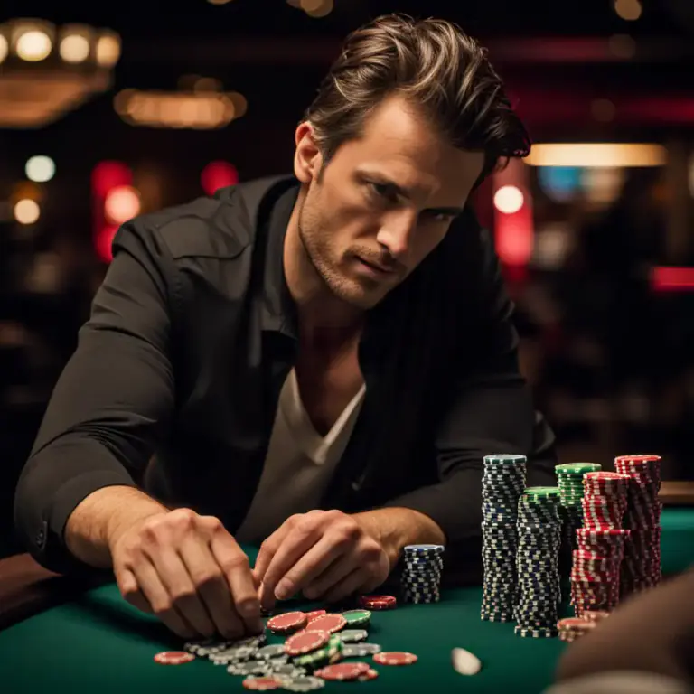 Visual representation of "let something ride" - to continue to bet on a gambling game without taking your winnings or changing your bet