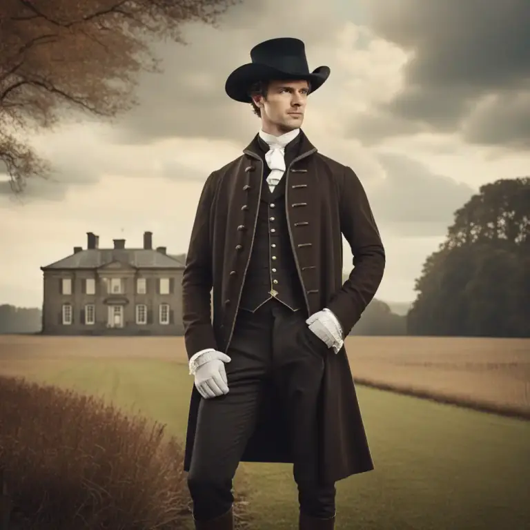 Visual representation of "gentleman" - In the past, a man who owned a lot of land and had a high social rank.