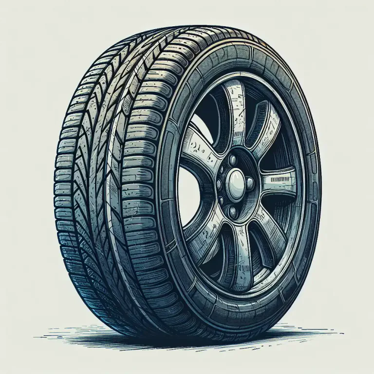 Visual representation of "bald" - A tire or wheel with its tread worn off