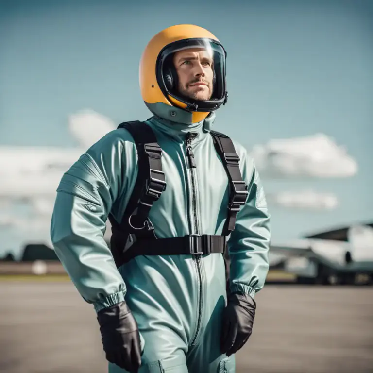 Visual representation of "jumpsuit" - A suit worn by parachutists for jumping.