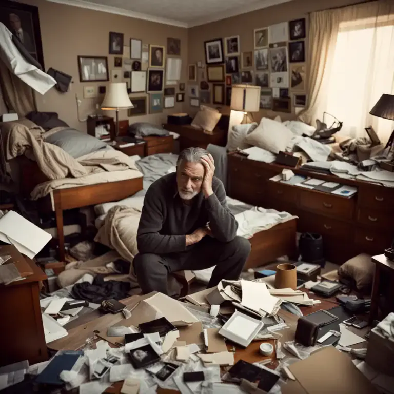 Visual representation of "lunatic" - A person who behaves strangely because of psychological disorder.