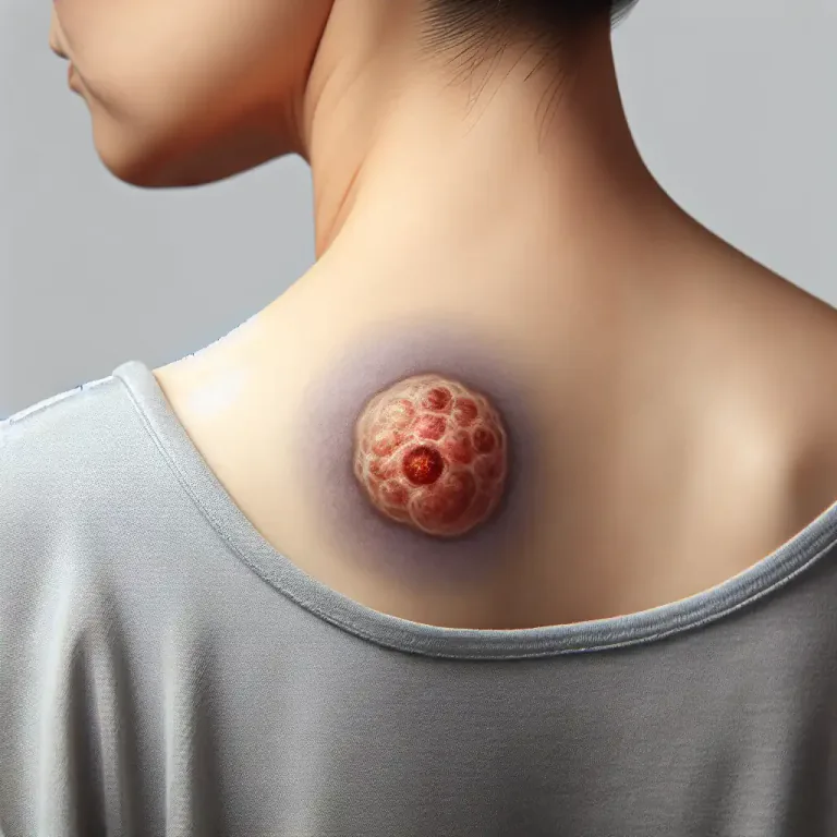 Visual representation of "protuberance" - An area on the human body that sticks out, often because of illness