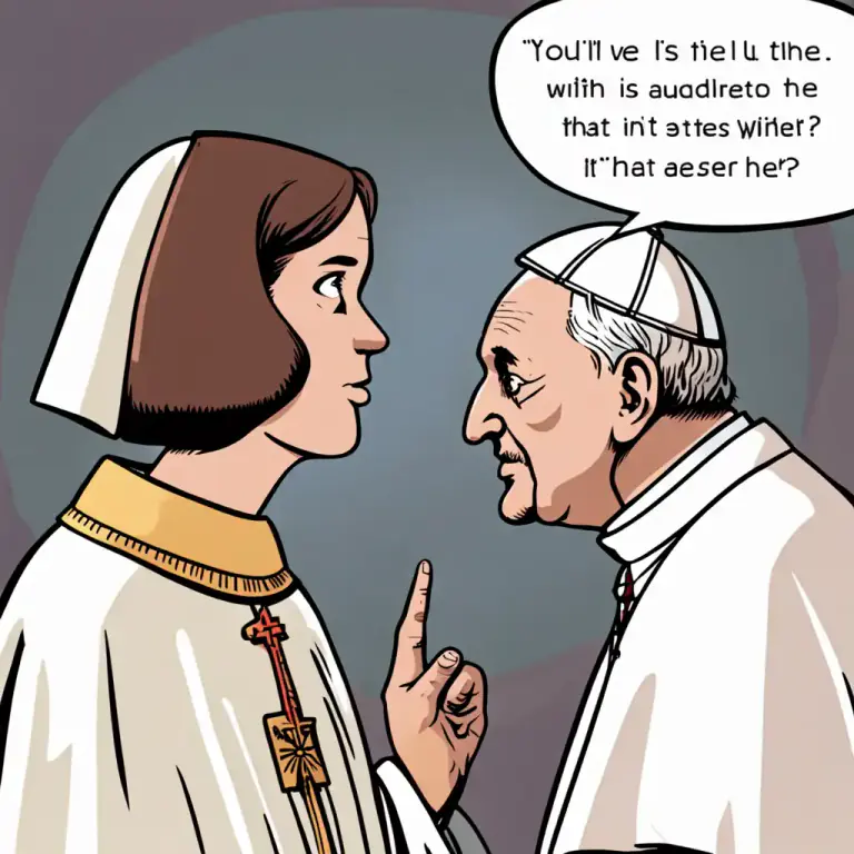 Visual representation of "Is the Pope a Catholic?" - Used to say that an answer or result is obvious.