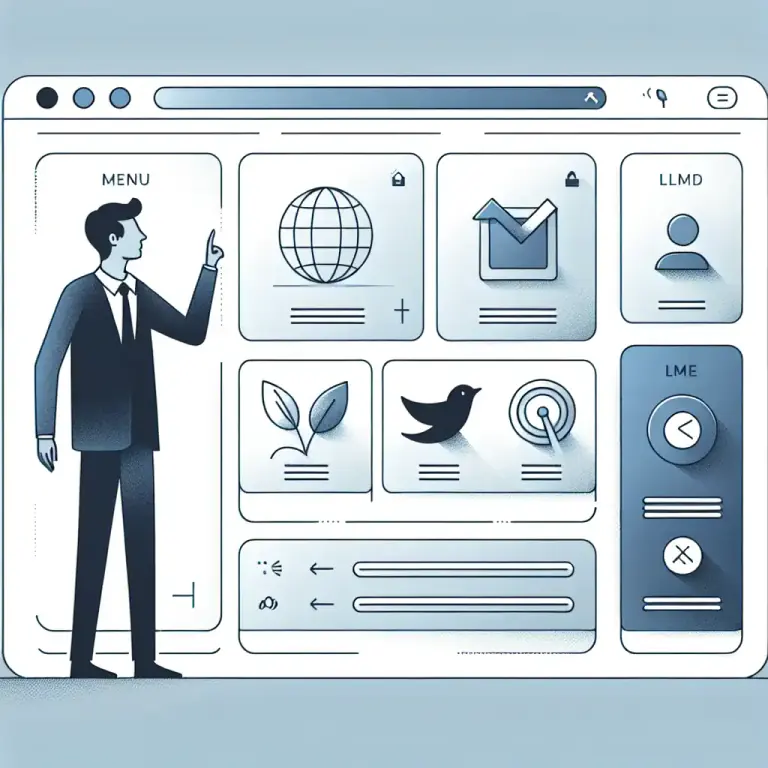 Visual representation of "navigability" - The quality of being easy to navigate or move through, especially in the context of a website or user interface.