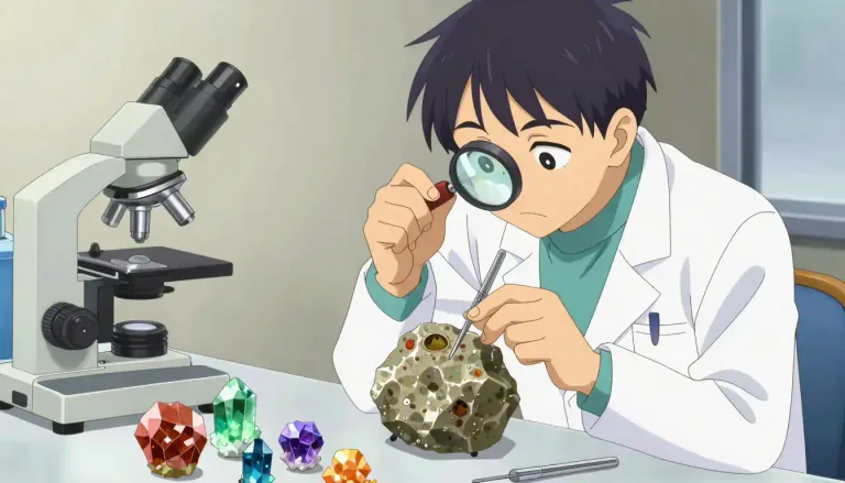 Visual representation of "mineralogist" - A scientist who studies minerals, their composition and properties.