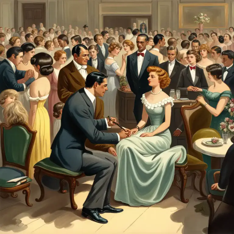 Visual representation of "gallantry" - Polite attention or respect given by men to women