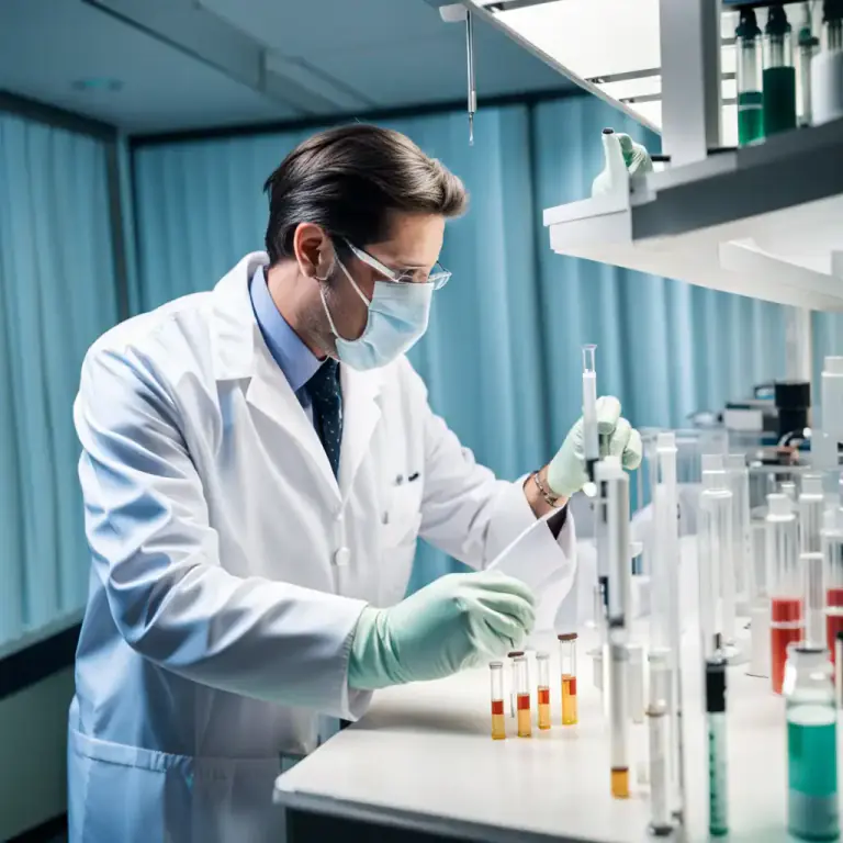 Visual representation of "specimen" - A small amount or piece taken from something, such as a medical or biological sample, to be tested or studied.