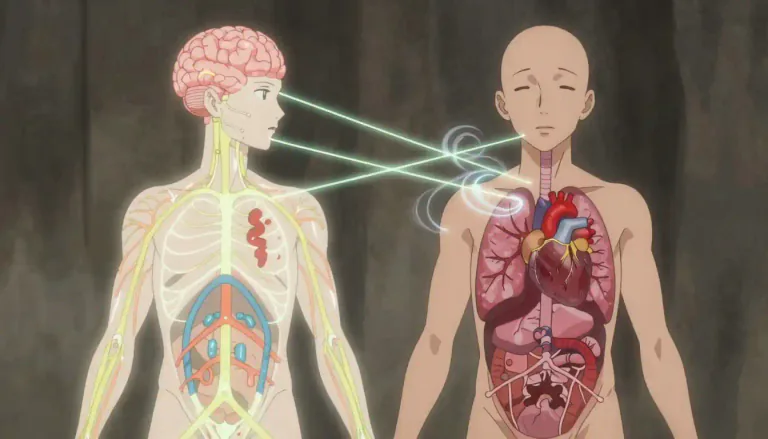 Visual representation of "autonomic" - Relating to the part of the nervous system that controls involuntary bodily functions.