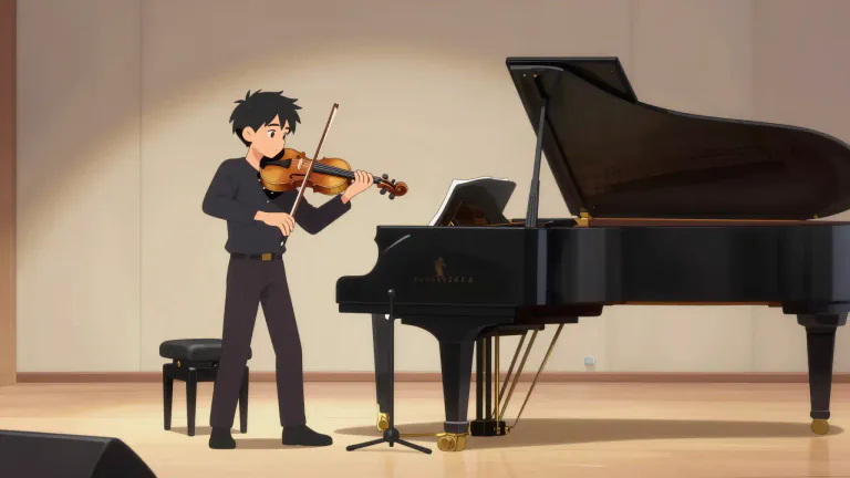 Visual representation of "duet" - A piece of music for two performers