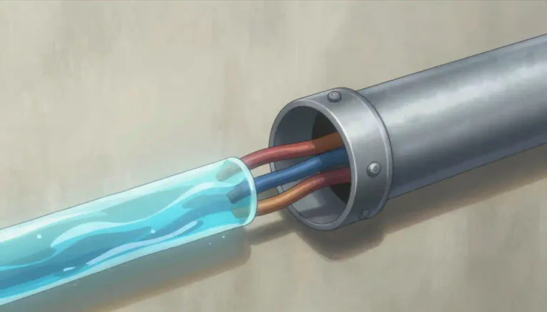 Visual representation of "conduit" - A tube or pipe that protects electrical wires or carries liquids or gases.