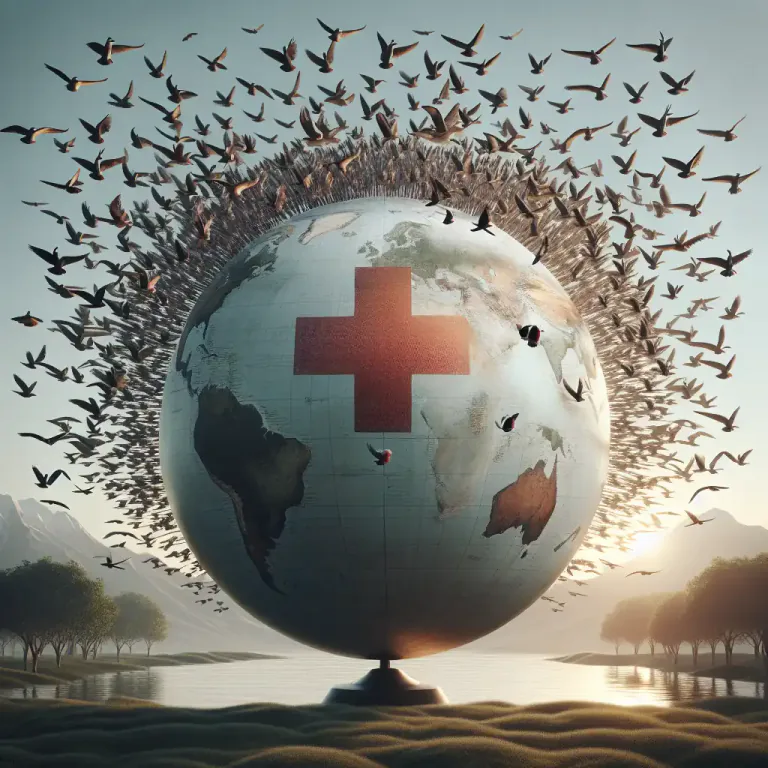 Visual representation of "avian" - originating from birds