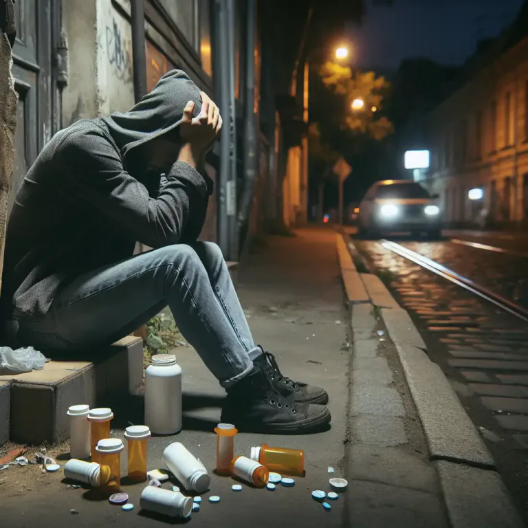 Visual representation of "junky" - A person addicted to narcotics