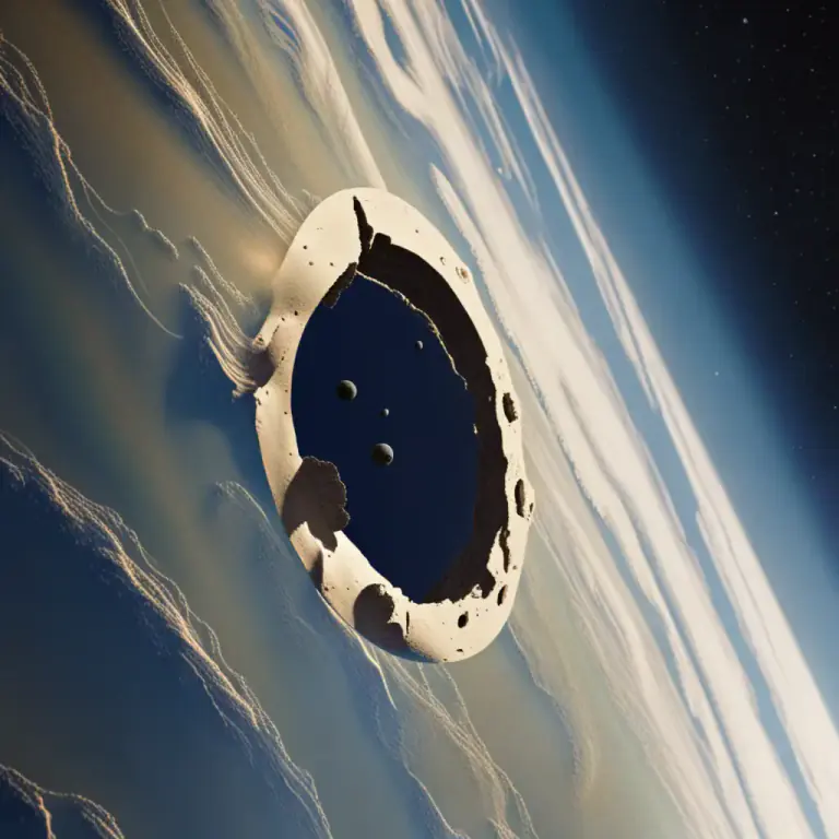 Visual representation of "crater" - To make a crater-like hollow or hole