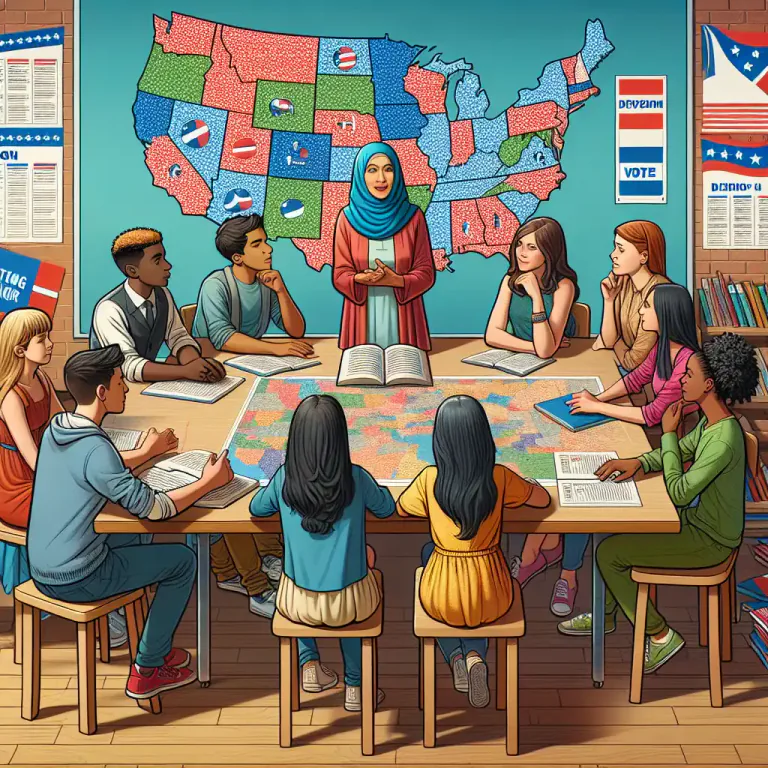Visual representation of "politicize" - To give a political character or context to a situation, issue, etc.