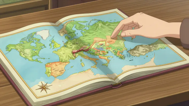Visual representation of "atlas" - A book of maps or charts
