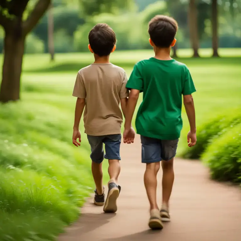 Visual representation of "tag along" - To follow or go with someone, usually without being asked or officially included