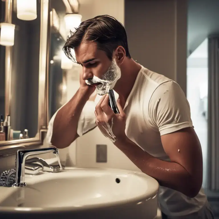 Visual representation of "shave" - An act or instance of shaving