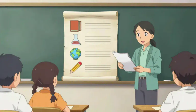 Visual representation of "syllabus" - A list of things to be taught in a course