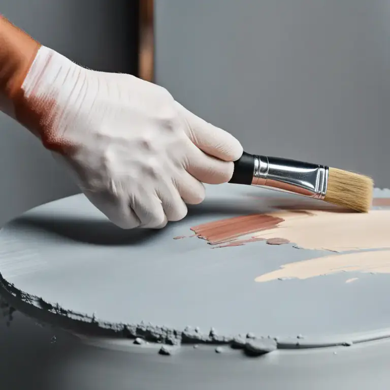 Visual representation of "topcoat" - The last layer of paint applied to a surface