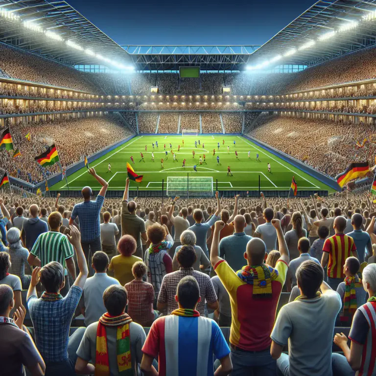 Visual representation of "terracing" - Series of flat rows in a sports stadium, where people stand to watch the game.