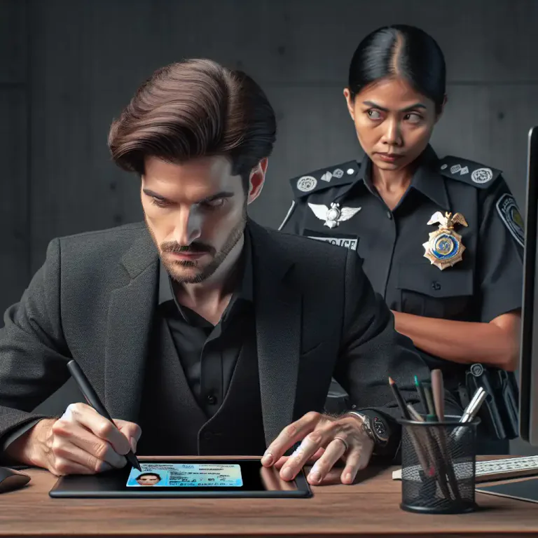 Visual representation of "falsify" - To falsely alter something to make it look authentic