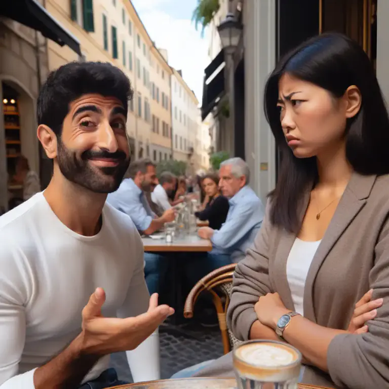 Visual representation of "affront" - To insult or offend someone openly