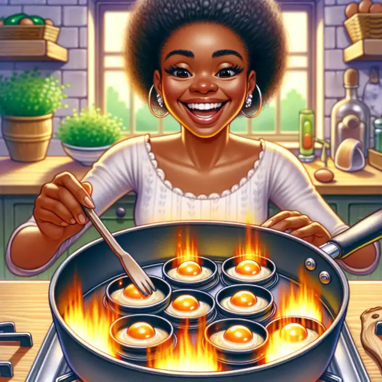 Visual representation of "poacher" - A type of pan with little containers used for cooking eggs or fish