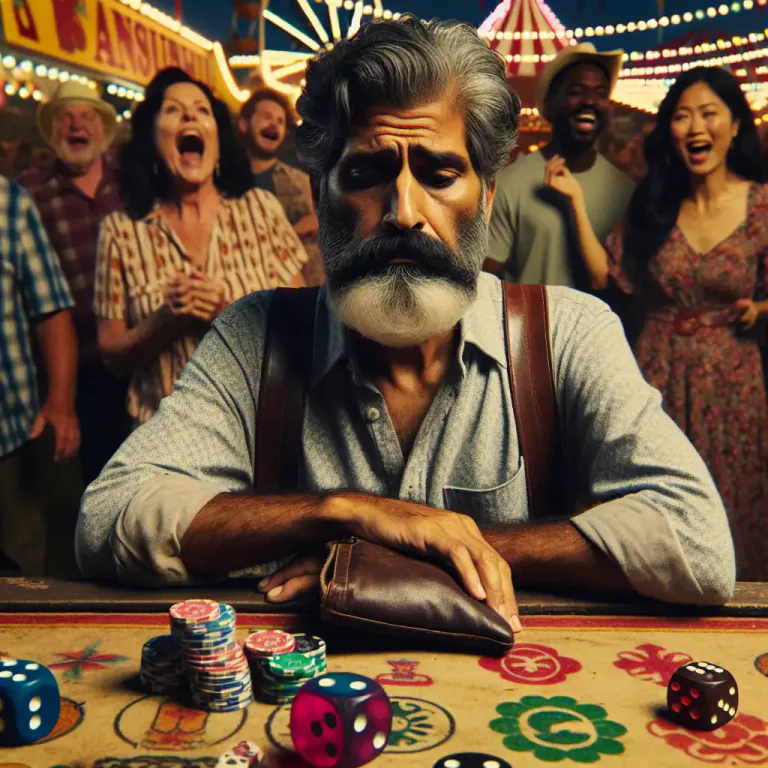 Visual representation of "blackleg" - A kind of gambling game also known as 'crown and anchor'.