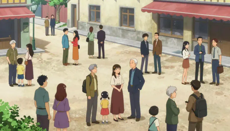 Visual representation of "populace" - The people who live in a specific place
