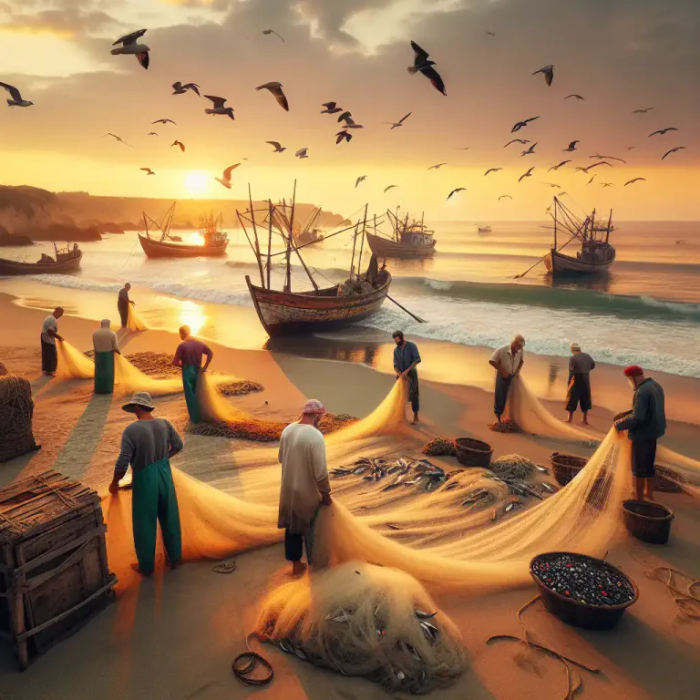 Visual representation of "trammel" - A net for catching birds or fish