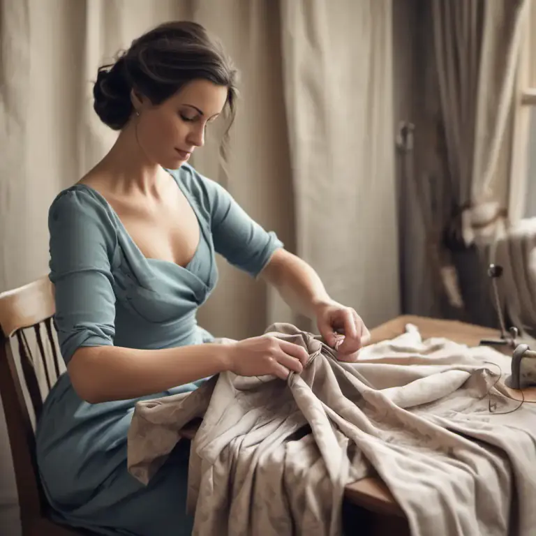 Visual representation of "gather" - To make fabric hang in loose folds