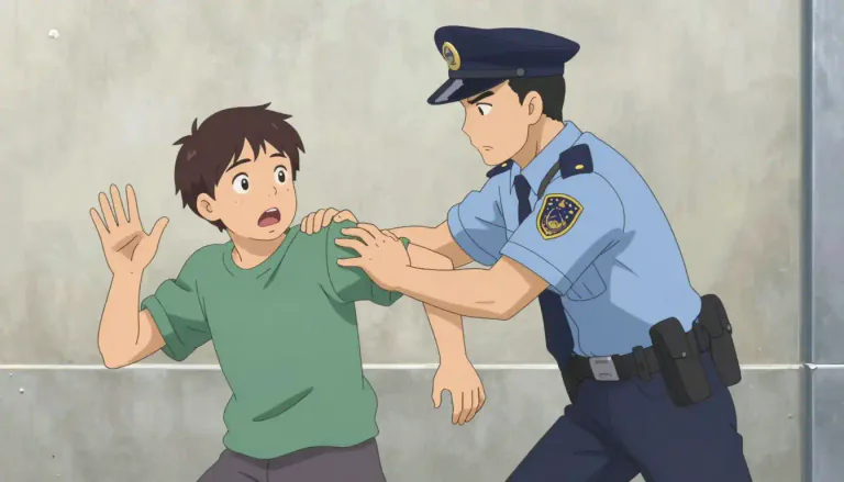 Visual representation of "manhandle" - To deal with a person in a rough or forceful way.