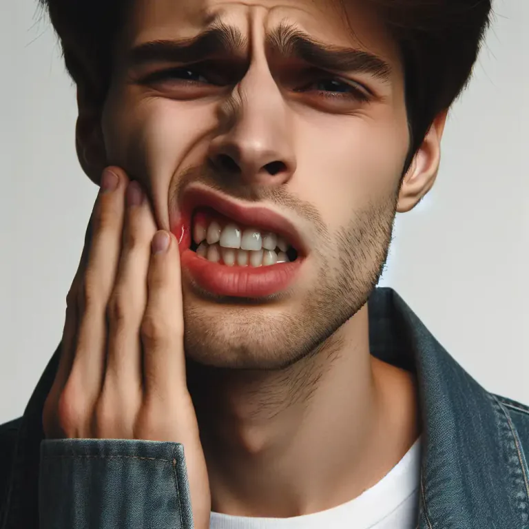 Visual representation of "canker" - A painful mouth or throat sore.