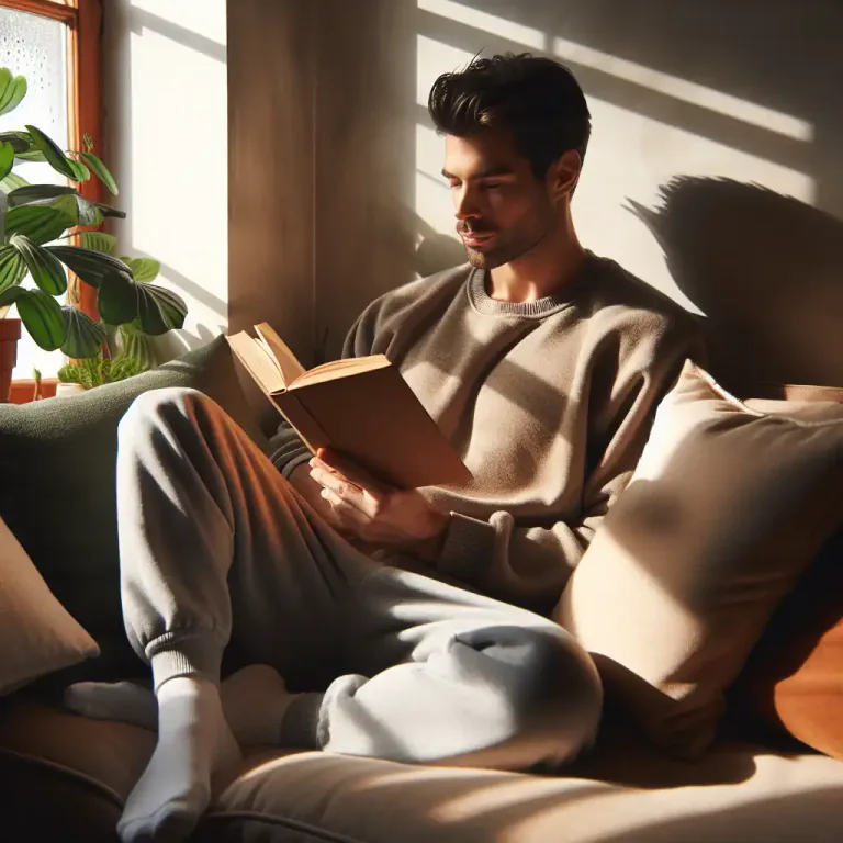 Visual representation of "lounge" - To spend time in a relaxed way.