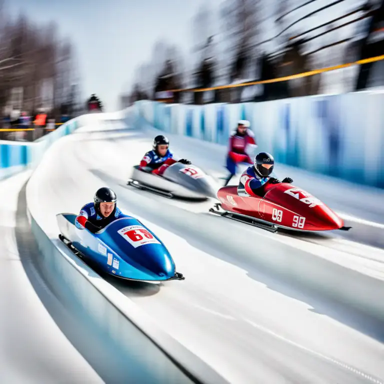 Visual representation of "piste" - A marked path where people can race in sports such as bobsleigh and luge.