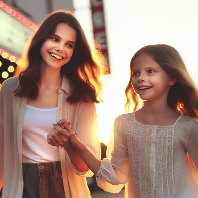 Visual representation of "sissy" - A sister or a term affectionately referring to one's sister