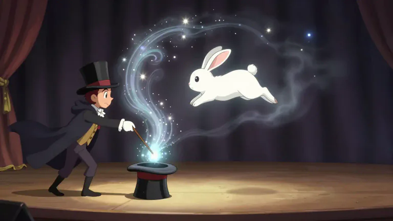 Visual representation of "abracadabra" - A magic spell or a word used in magic tricks