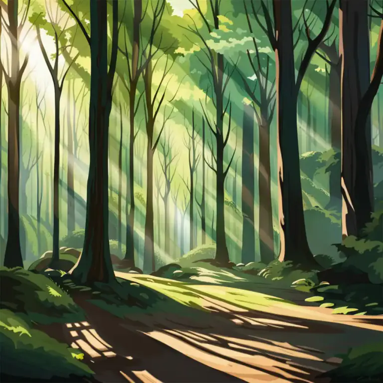 Visual representation of "umbrage" - Shade or shadow, especially as cast by trees.