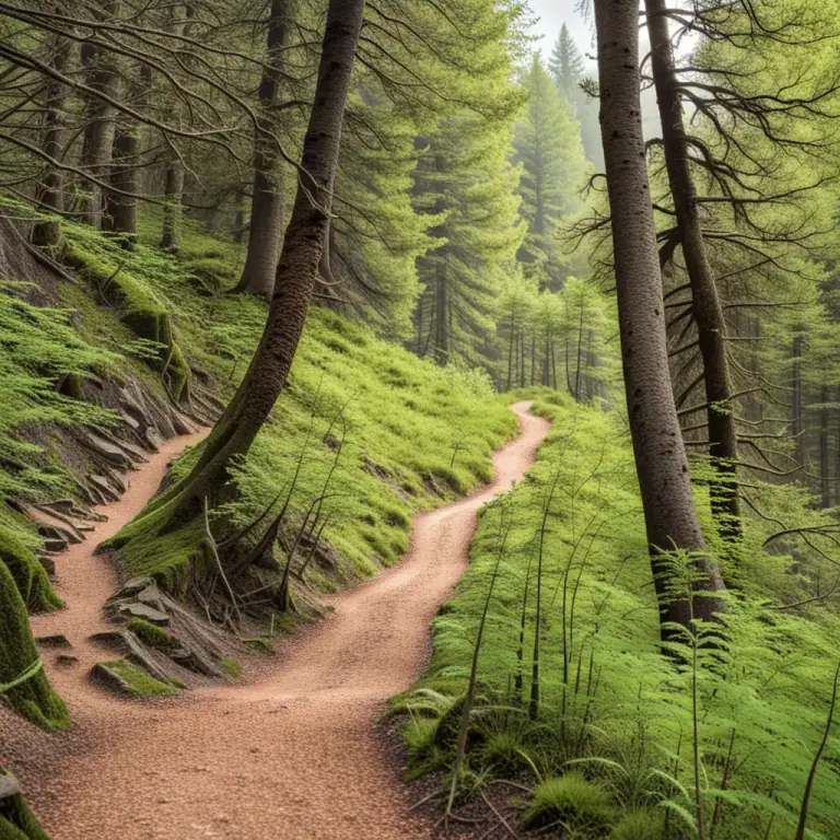 Visual representation of "branch off" - To separate from a main pathway or direction and create a new one