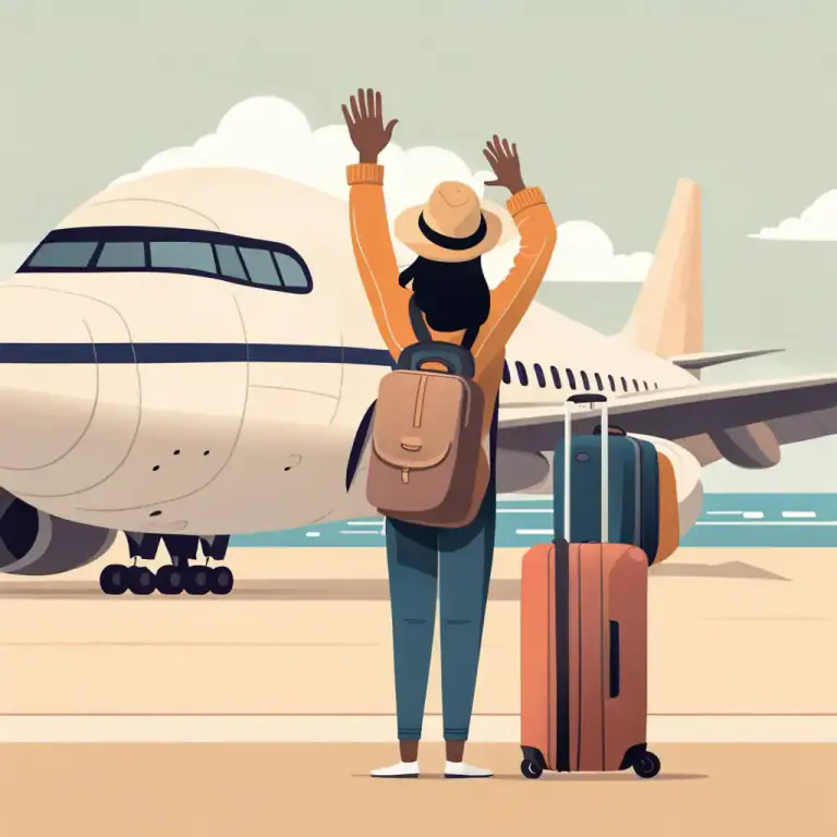 Visual representation of "ship off" - To leave, especially for a journey