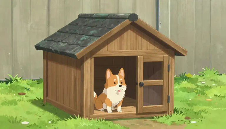 Visual representation of "kennel" - A house for a dog or dogs.