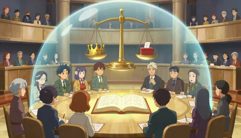 Visual representation of "constitution" - The set of rules that tells how a country or state's government works.