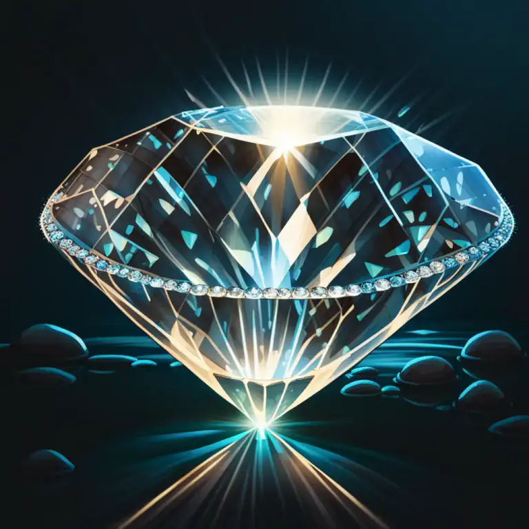 Visual representation of "water" - The quality of transparency and brilliance shown by a diamond or other gem