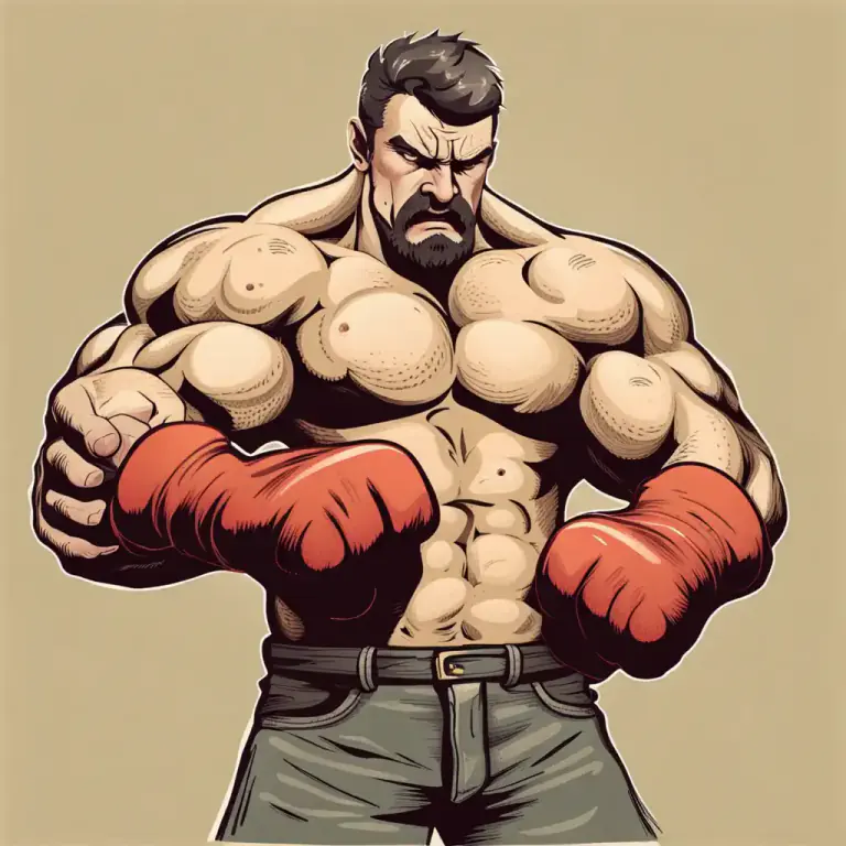 Visual representation of "hulking" - Strong and frightening