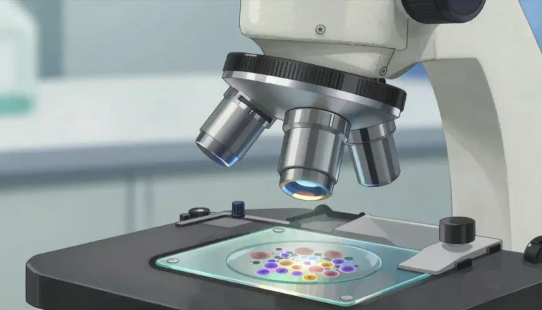 Visual representation of "microscopic" - Extremely small and only seen with microscope