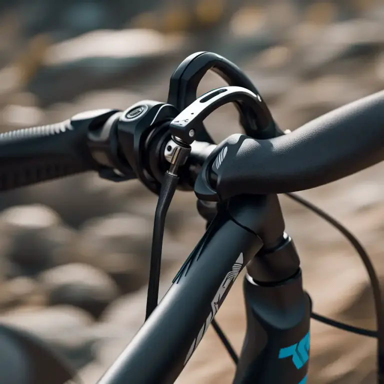 Visual representation of "headset" - A set of devices attached to a bicycle's fork that allows it to rotate freely.