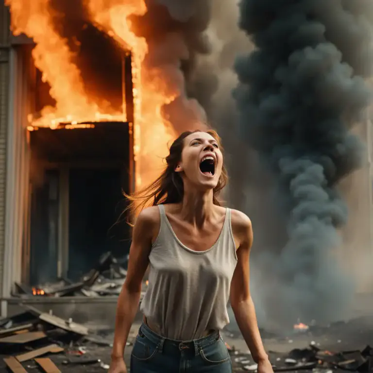 Visual representation of "cry" - a loud shout, especially expressing distress or help