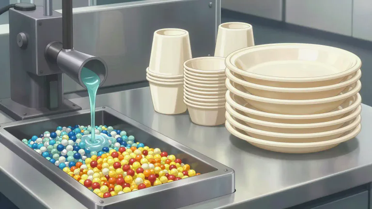Visual representation of "melamine" - A type of chemical used in plastics, coatings, and dishes