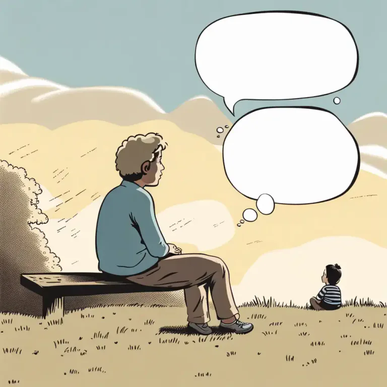 Visual representation of "look back" - To think about something that has happened in the past.