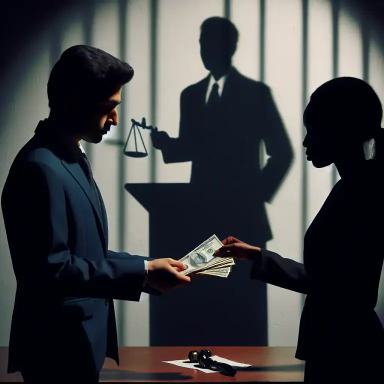 Visual representation of "buy" - To bribe or corrupt someone.